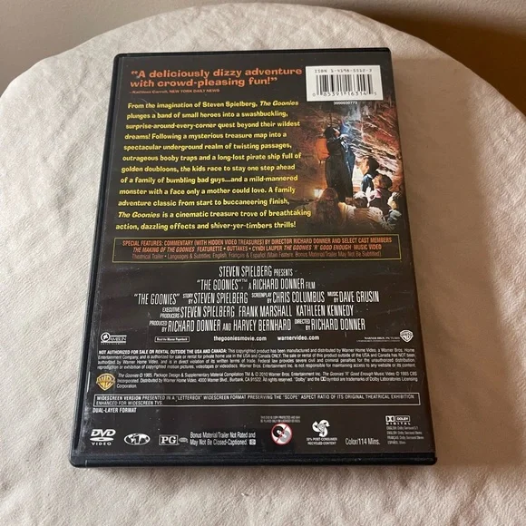 ⭐️ The Goonies DVD Epic Classic Spielberg Warner Bros Home Video Movie Wild Mint - Picture 3 of 4